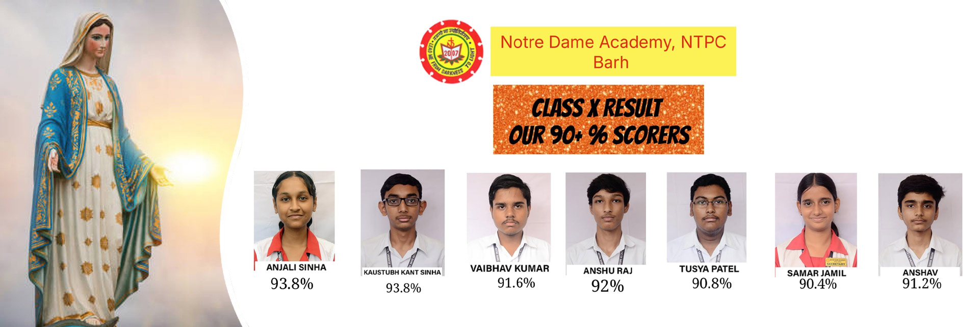 Notre Dame Academy (Barh) CBSE Toppers